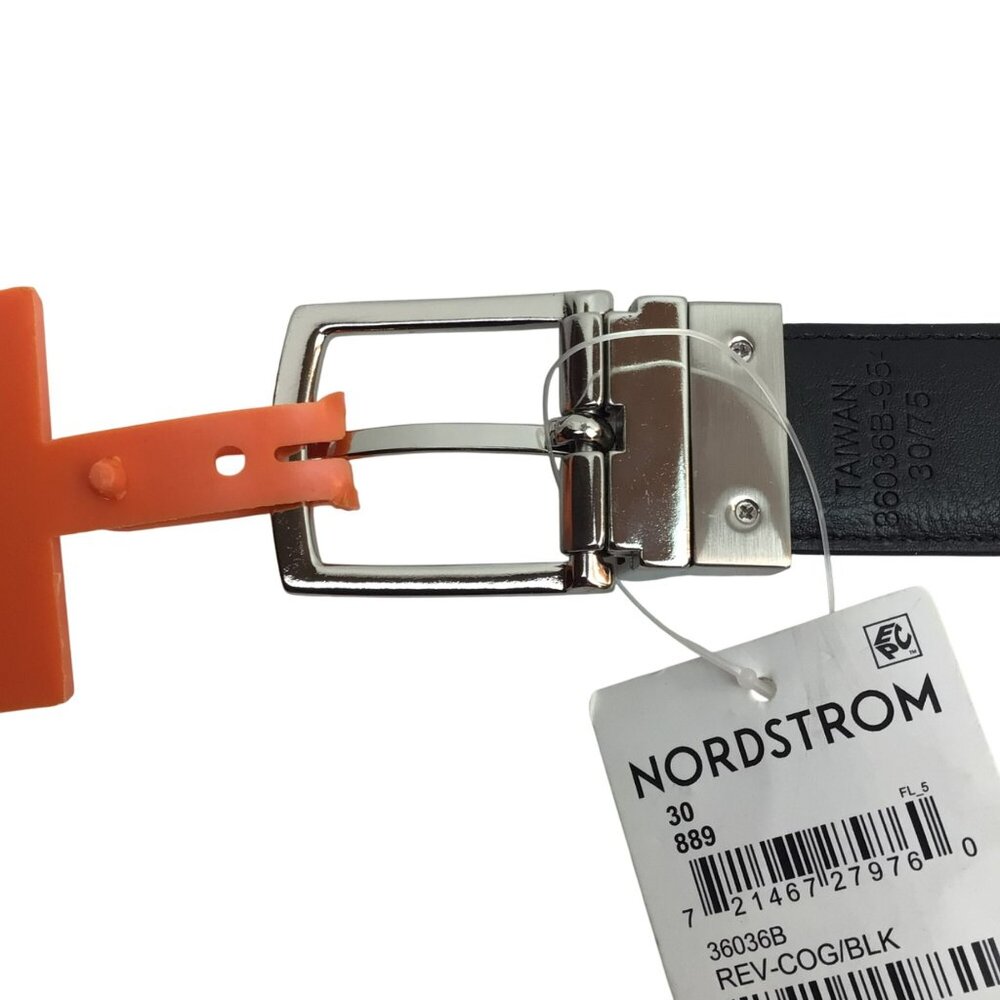 Tallia Reversible Leather Belt Brown/Black Mens 30 Silver Buckle New With Tags N